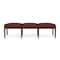 Lesro Lenox Wood 3 Seat Bench Wood Frame, Mahogany, RF Nebbiolo Upholstery LW3001 - alternate 1